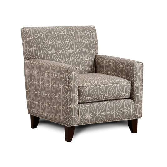 PARKER Gray/Pattern Chair, Crystal Pattern - ATL FURNITURE