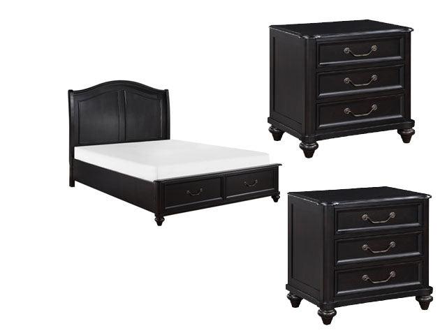 Homelegance - Herman 3 Piece Queen Bedroom Set In Charcoal Brown - 1420-1*3 - ATL FURNITURE