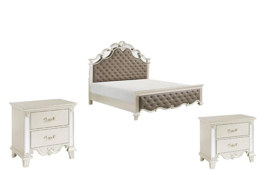 Homelegance - Ever 3 Piece Queen Bedroom Set In Champagne - 1429-1*3 - ATL FURNITURE