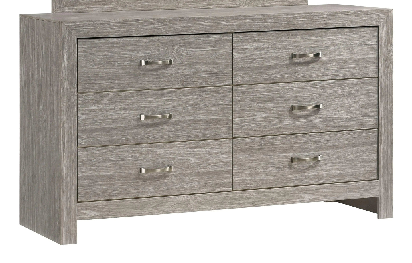 Yasmine White 6Pc Modern Bedroom Set in Gray Finish by Cosmos Furniture - ATL FURNITURE