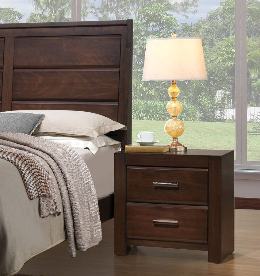 Acme Oberreit 2 Drawer Nightstand in Walnut 25793 - ATL FURNITURE