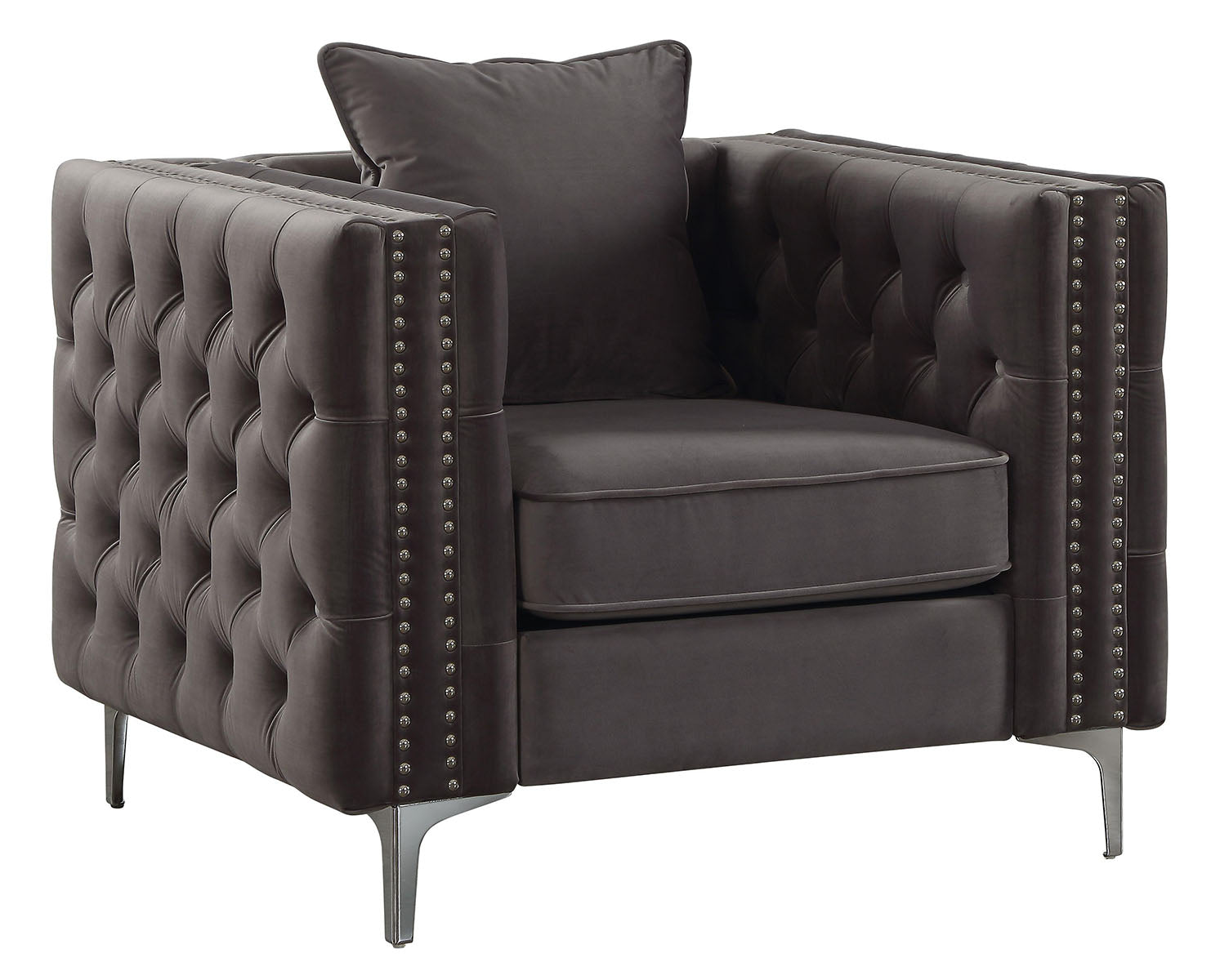 Acme Furniture Gillian II Chair in Dark Gray 53389 - ATL FURNITURE