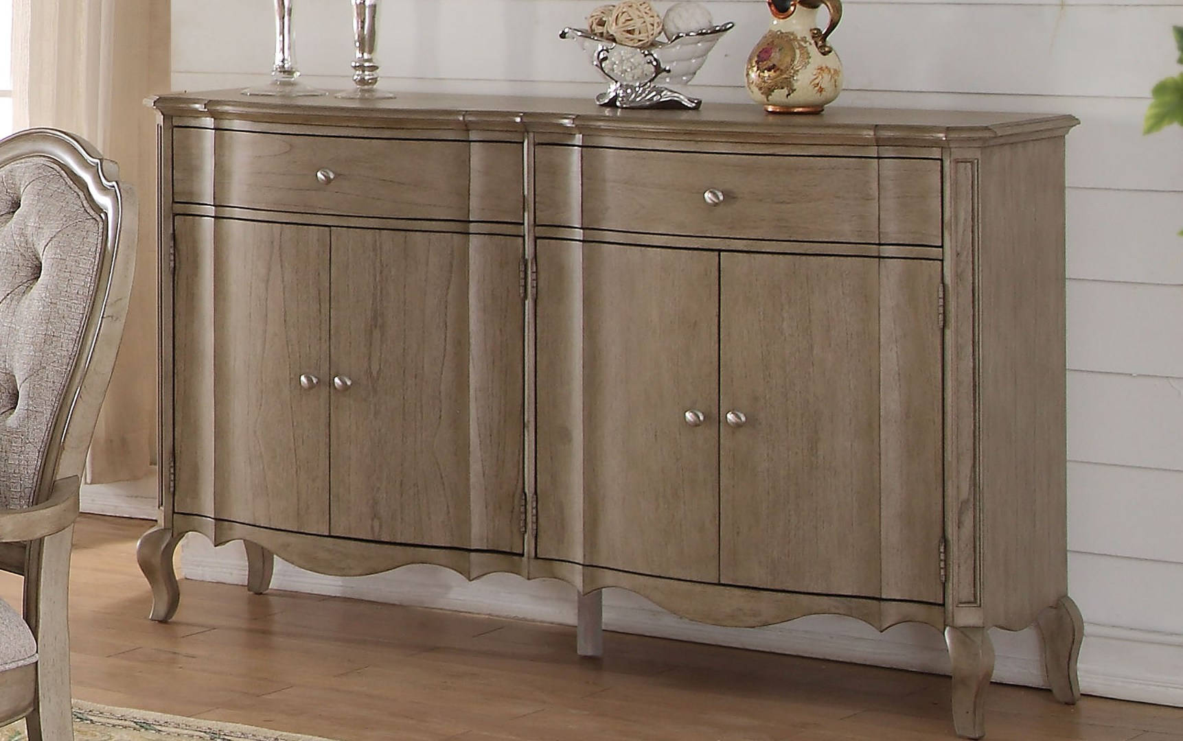 Acme Chelmsford Server in Antique Taupe 66056 - ATL FURNITURE