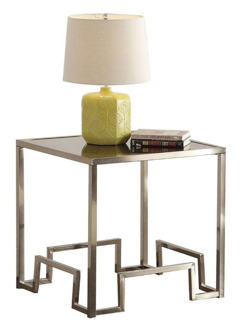 Acme Damien End Table in Champagne 81627 - ATL FURNITURE