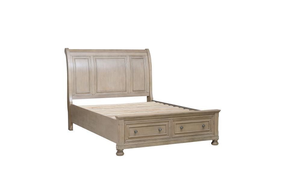 Homelegance - Bethel Eastern King Sleigh Platform Bed With Footboard Storages - 2259Kgy-1Ek - ATL FURNITURE