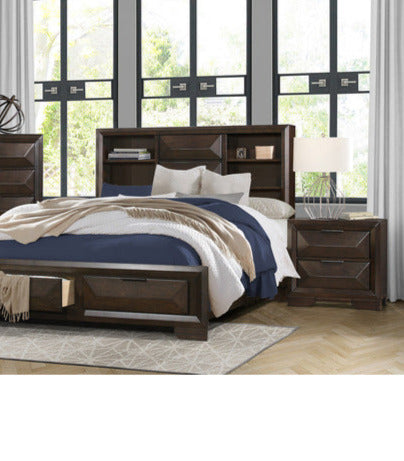 Homelegance - Chesky Warm Espresso 3 Piece Queen Platform Storage Bedroom Set - 1753-1-3 - ATL FURNITURE