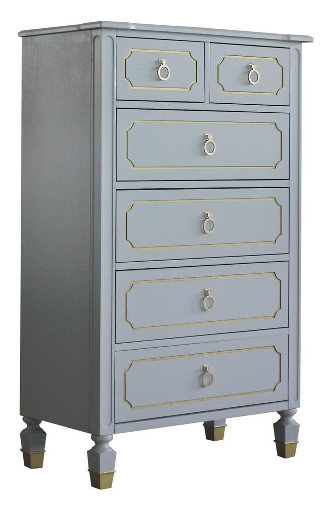 Acme Furniture House Marchese 6-Drawer Chest in Pearl Gray 28866 - ATL FURNITURE