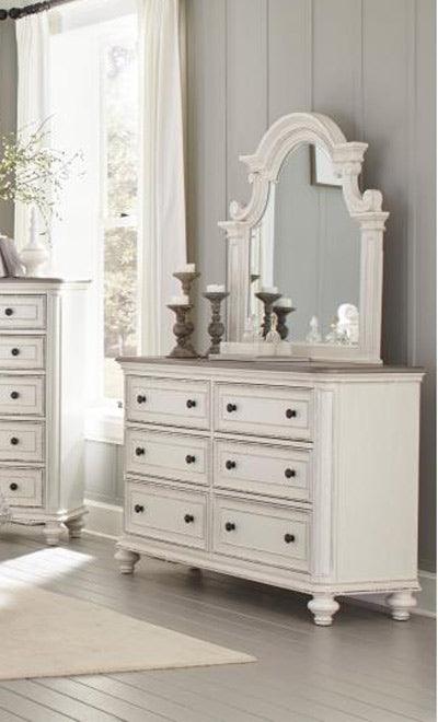 Homelegance - Baylesford Dresser With Mirror In Antique White - 1624W-Dm - ATL FURNITURE