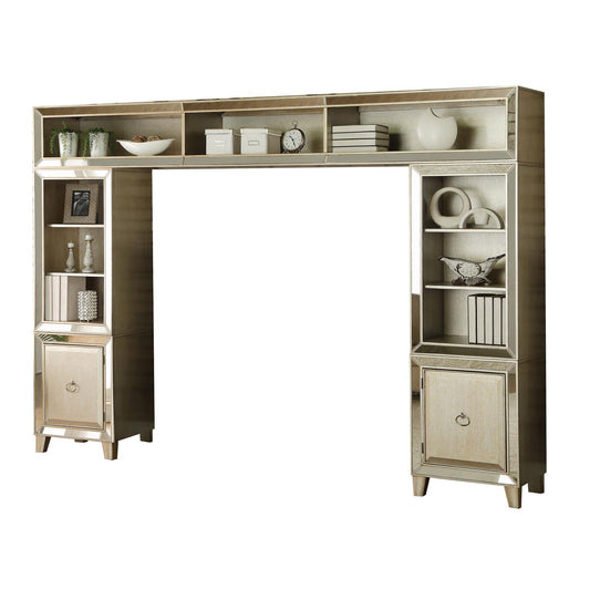 Acme Voeville Entertainment Center (Side Piers & Bridge) in Antique Gold 91200 - ATL FURNITURE