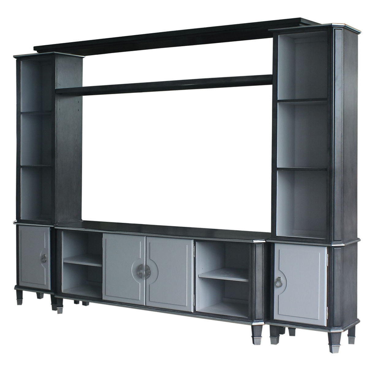 Acme Furniture House Beatrice Entertainment Center in Charcoal 91980 - ATL FURNITURE