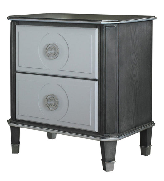 Acme Furniture House Beatrice 2 Drawer Nightstand in Light Gray 28813 - ATL FURNITURE