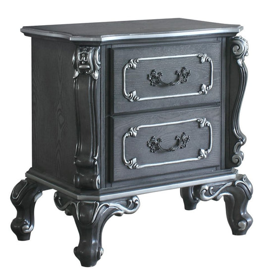 Acme Furniture House Delphine 2 Drawer Nightstand in Charcoal 28833 - ATL FURNITURE