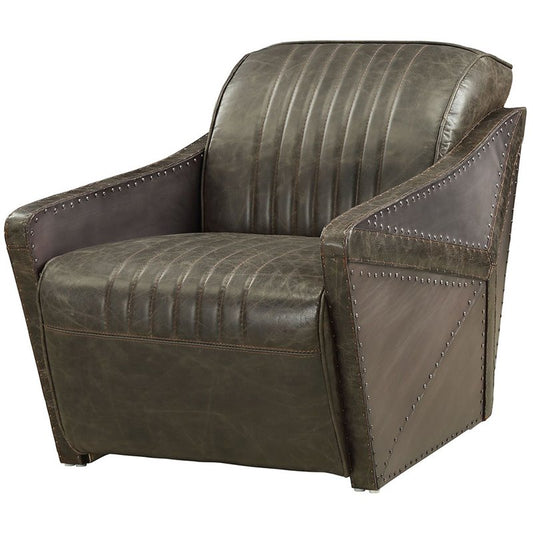 Acme Furniture Tula Chair in Distress Espresso 52437 - ATL FURNITURE